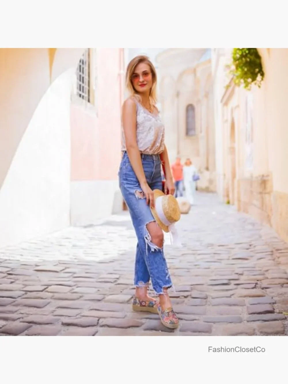 Canvas Espadrilles Flats Slip On Comfortable Travel Casual Shoes Memory Foam